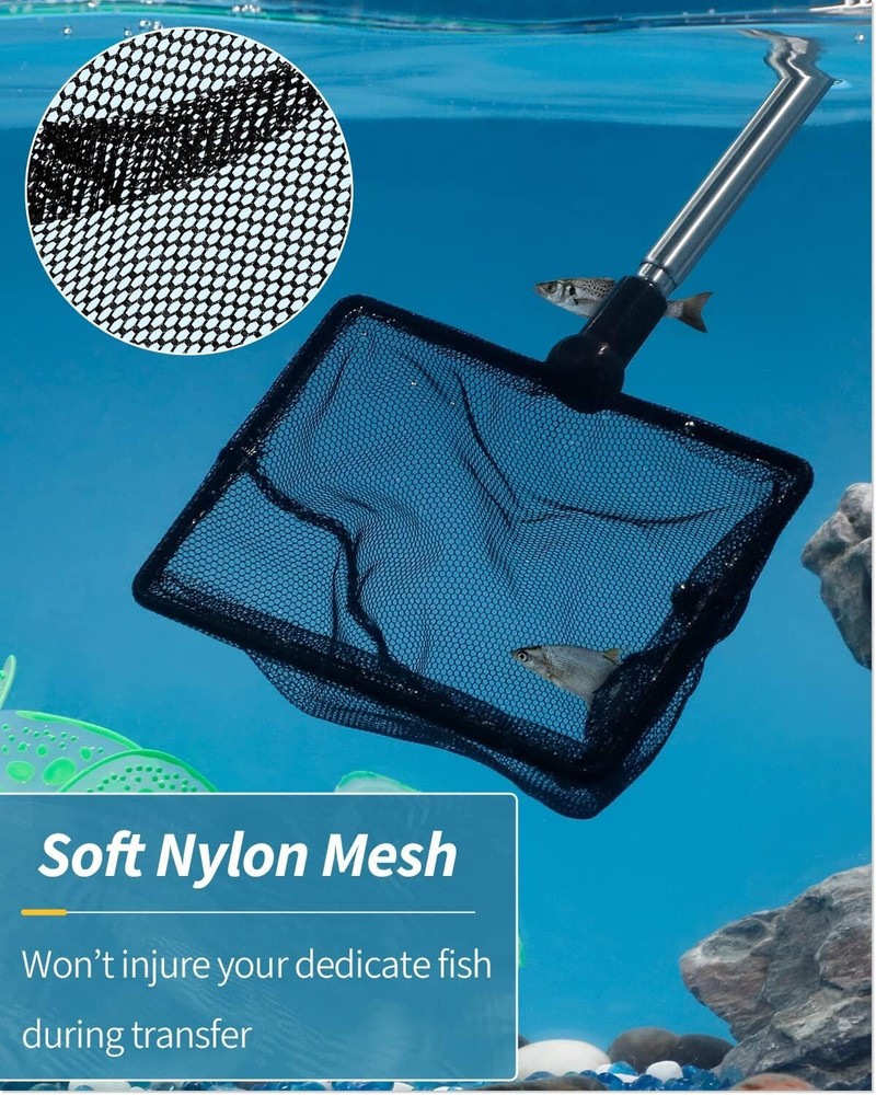 Compact Extendable Fish Net for Betta Tanks and Small Ponds - Lightweight Design
