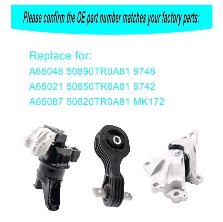 Engine Motor Mount Compatible with Coupe/Sedan Replacement 2012-2015 Civic 1.8L