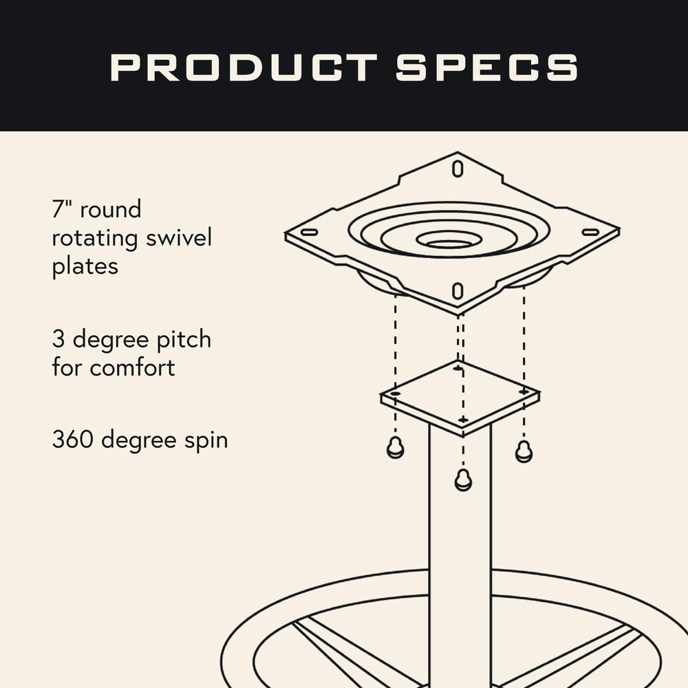 7inch Swivel Round Bottom