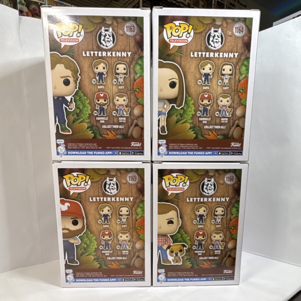 Funko Pop! Letterkenny Full Set Daryl Katy Squirrelly Dan Wayne