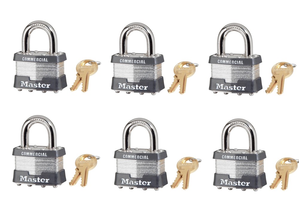 Master Lock 1KA 2246, Keyed Alike (6-Pack)