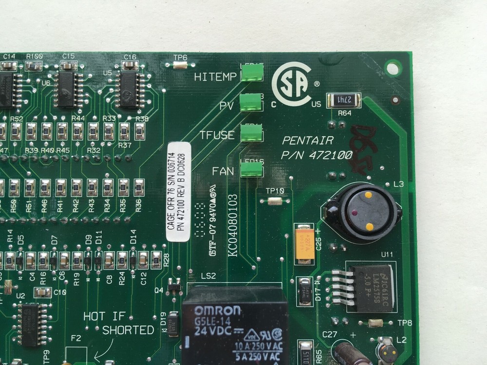 PENTAIR 472100 Digital Display Temperature Controller Circuit Board used #D65*