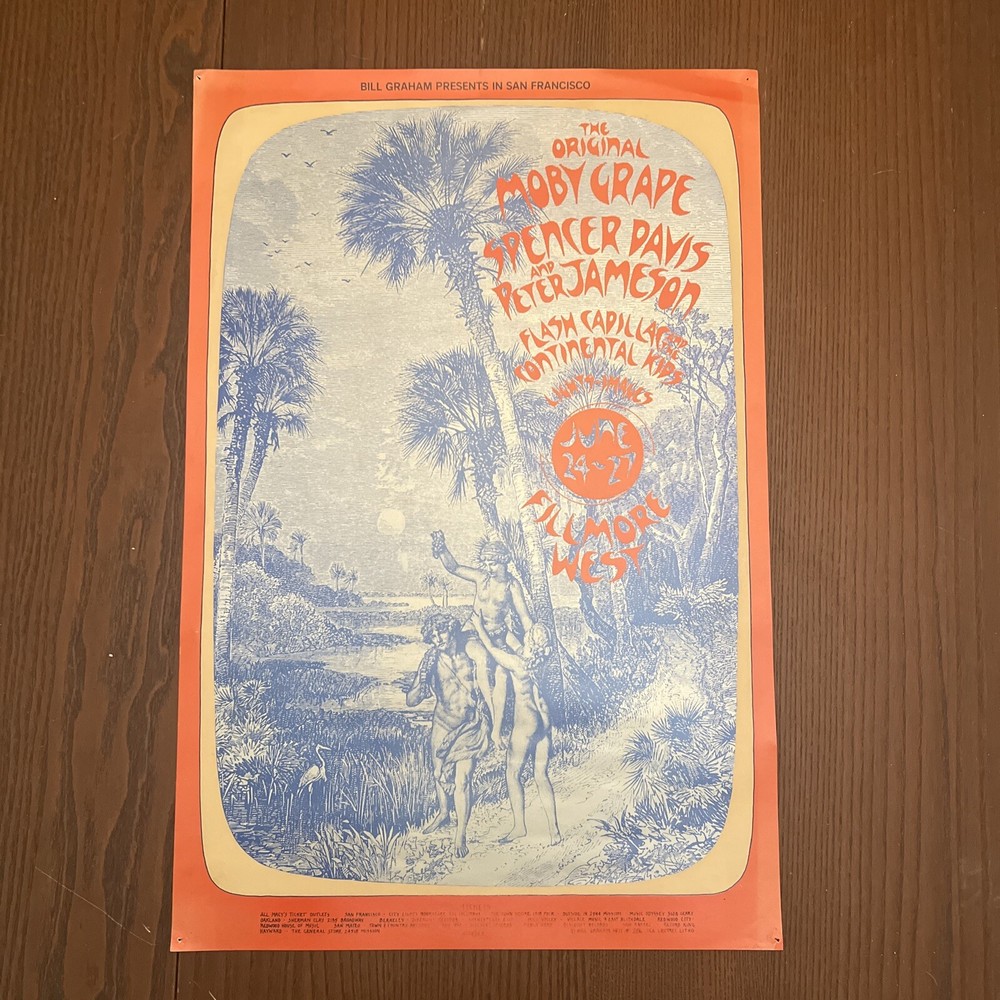 Moby Grape Spencer Davis 1971 BG 286 FINAL Fillmore Poster
