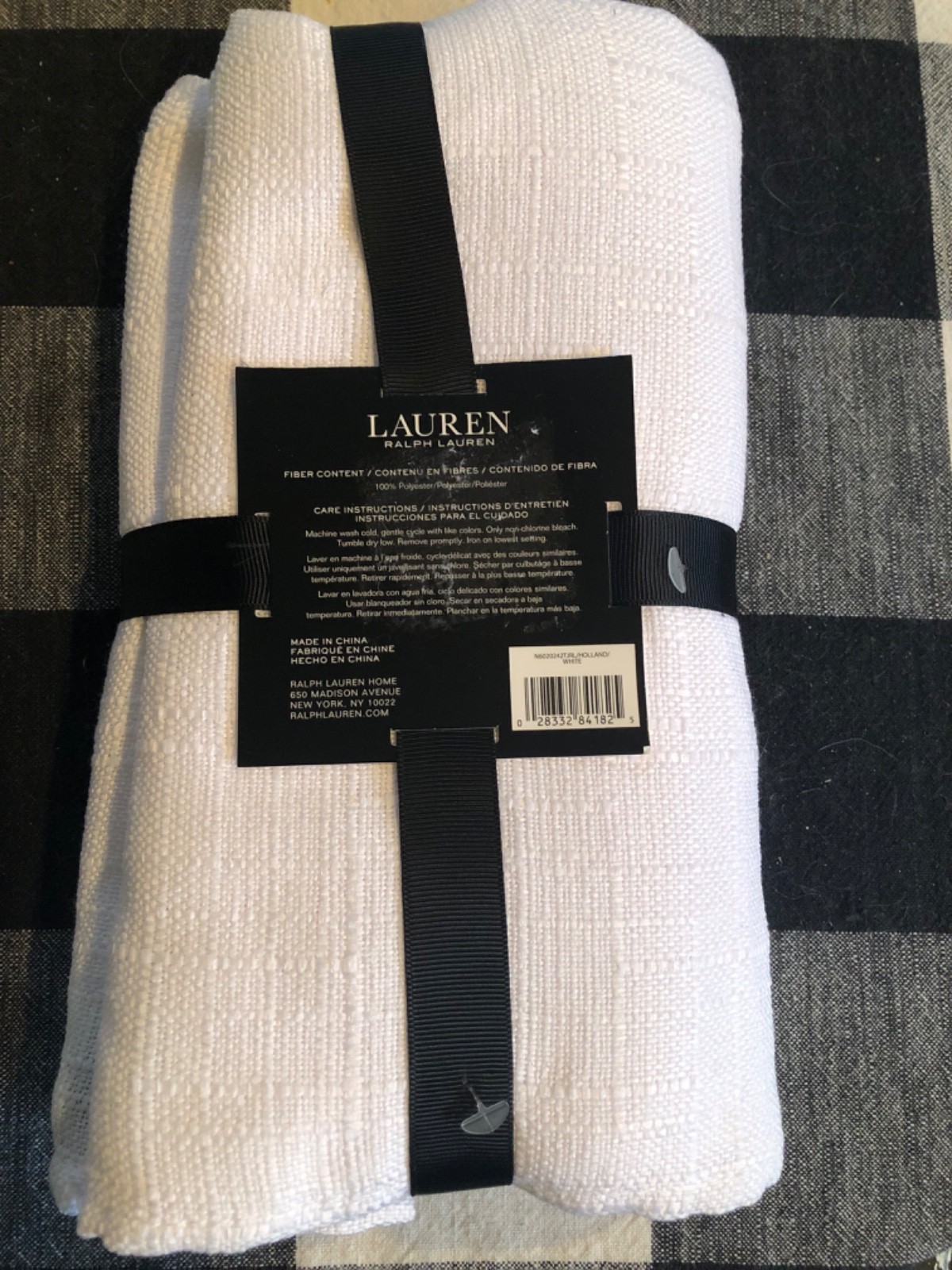 S/6 RALPH LAUREN Holland White 20" Textured Dinner Napkins -- NWT