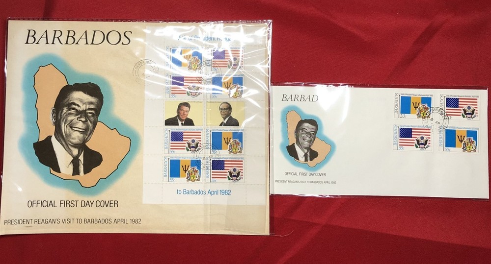 1982 Barbados x 2 FDC
