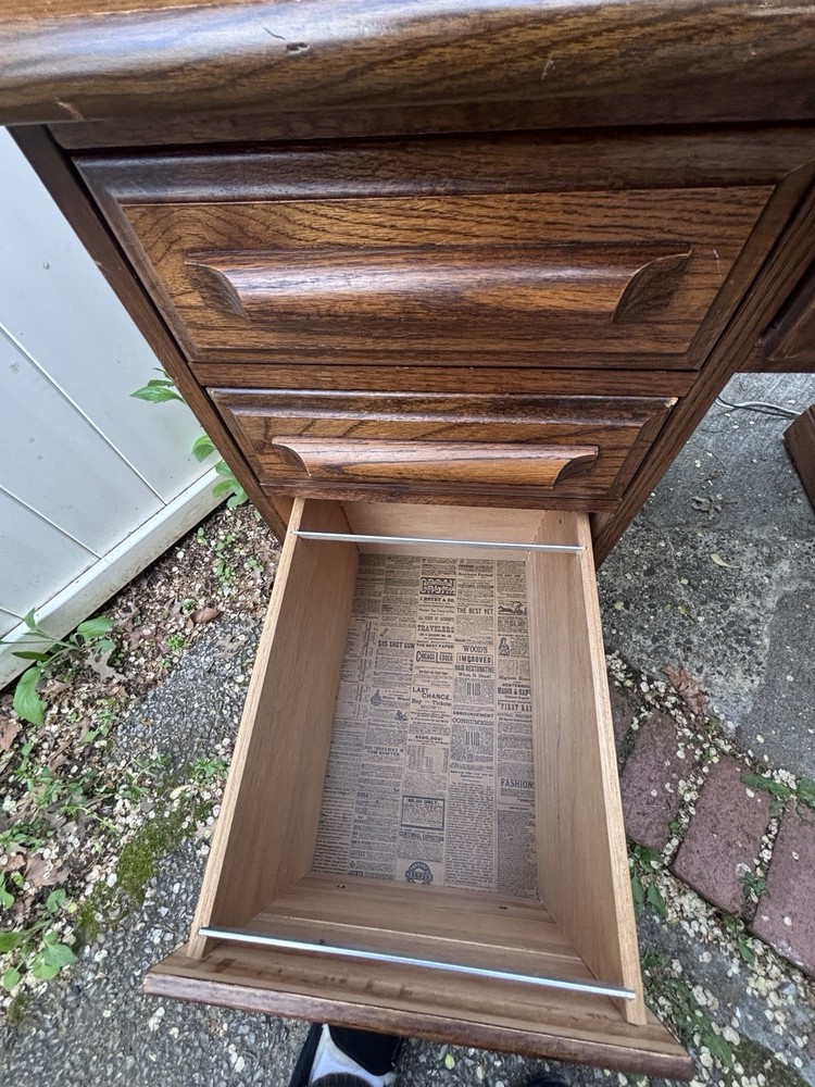 Arts & Crafts Solid Oak Roll Top Desk