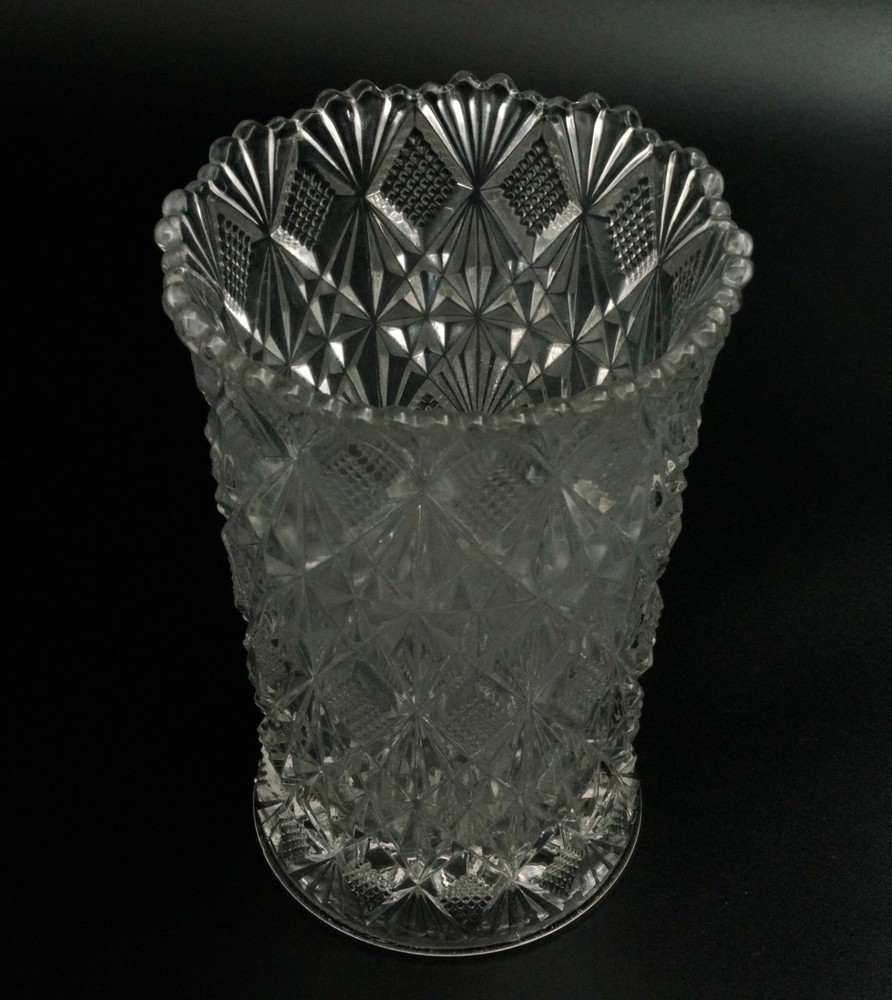 Vintage Crystal Vase 6" H