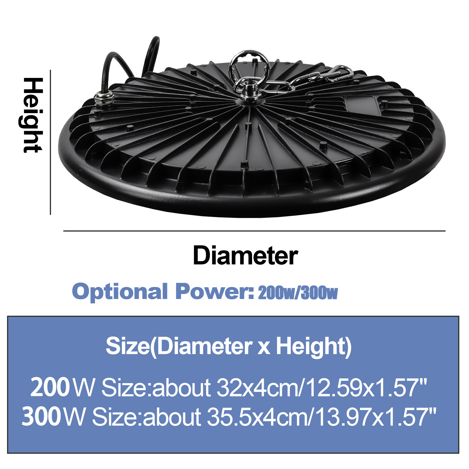 10 Pack 300W UFO LED High Bay Light Shop Industrial Commercial Factory Warehouse