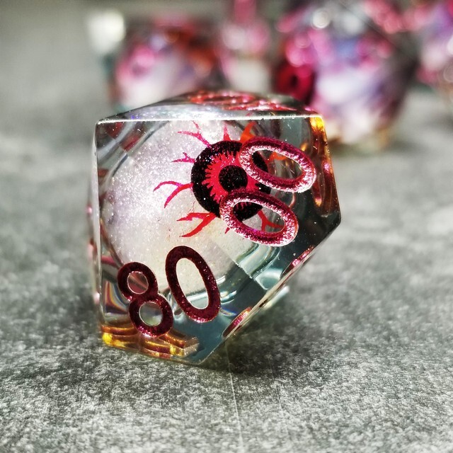 Sage's All Seeing Eye Liquid Core Polyhedral DIce Set Dnd RPG Dice D&D TTRPG