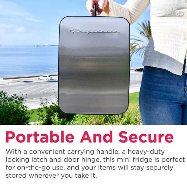 Frigidaire, 15 Can/10 Liter Mini Personal Fridge Cooler, Stainless Steel