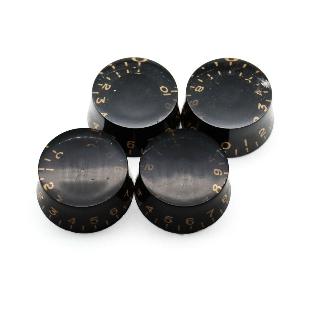 4Pcs Black Guitar Speed Control Knobs Tone Volume Knobs Pots for Electric Guitar