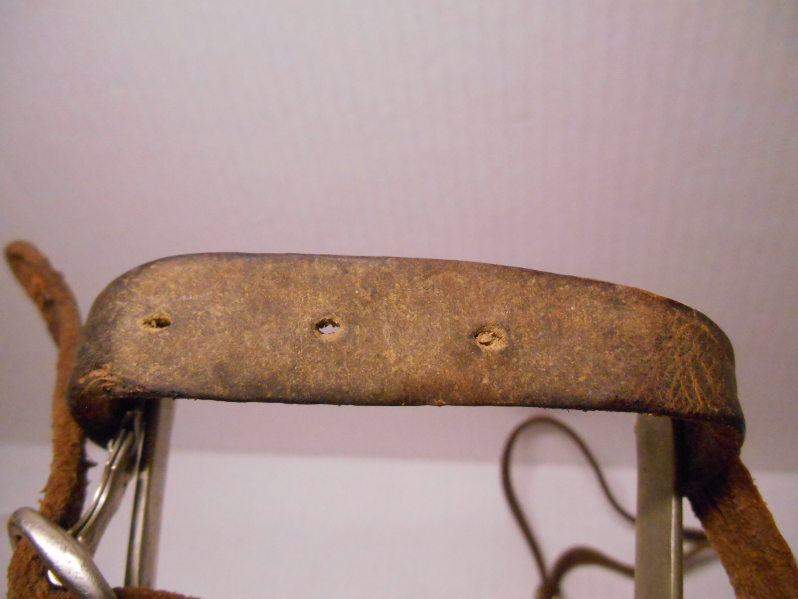 Pair Vintage "Never Rust" Leather Horse Cavalry Spurs England