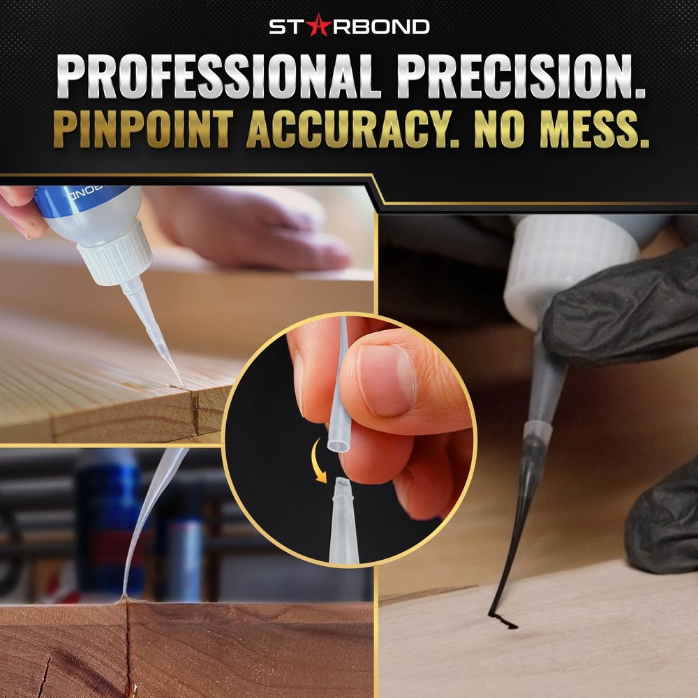 Super Fast Thin CA Glue – Super Glue Pro Kit with Precision Microtips AntiClo...