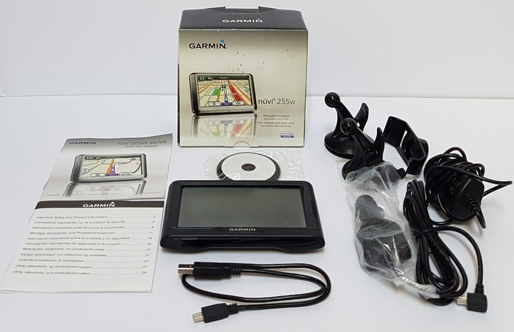 Garmin Nuvi 255W Touchscreen GPS Navigation System Tested Working Bundle