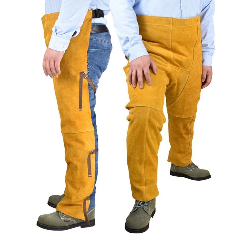Fire Resistant-Chaps Adjustable Welding-Chaps Adjustable Buttons Cut Resistant