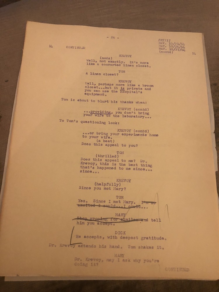 TOM, DICK and Harry Vintage TV SCRIPT