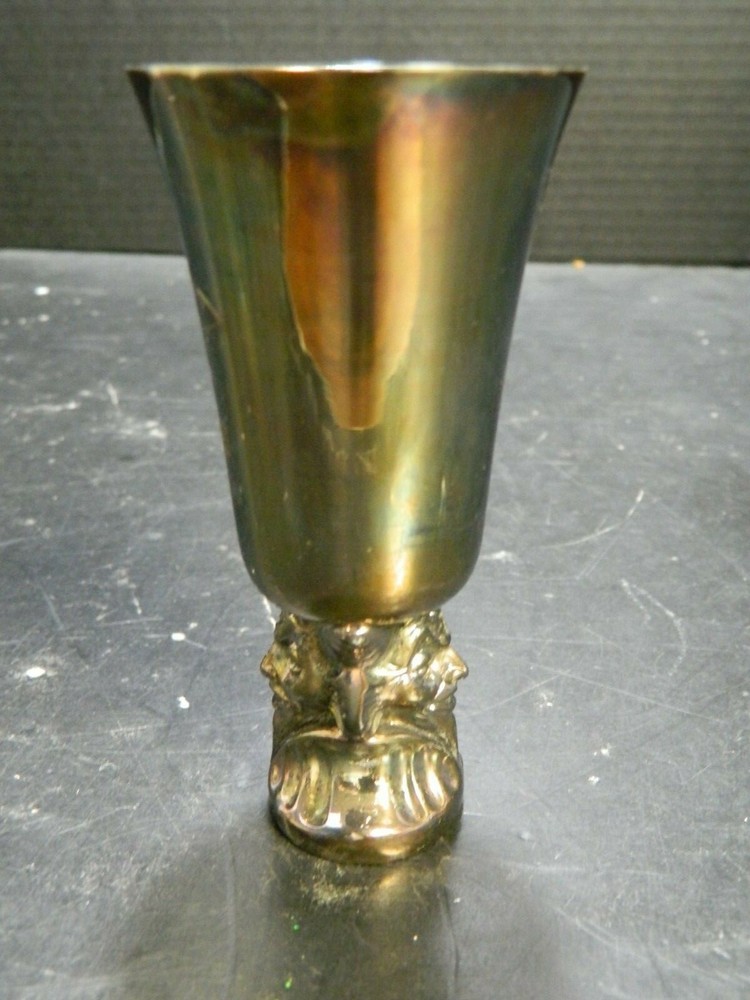 Vintage Etched Reed & Barton Silver Plate Winking Devil Jigger/Shot Glass 259 EX