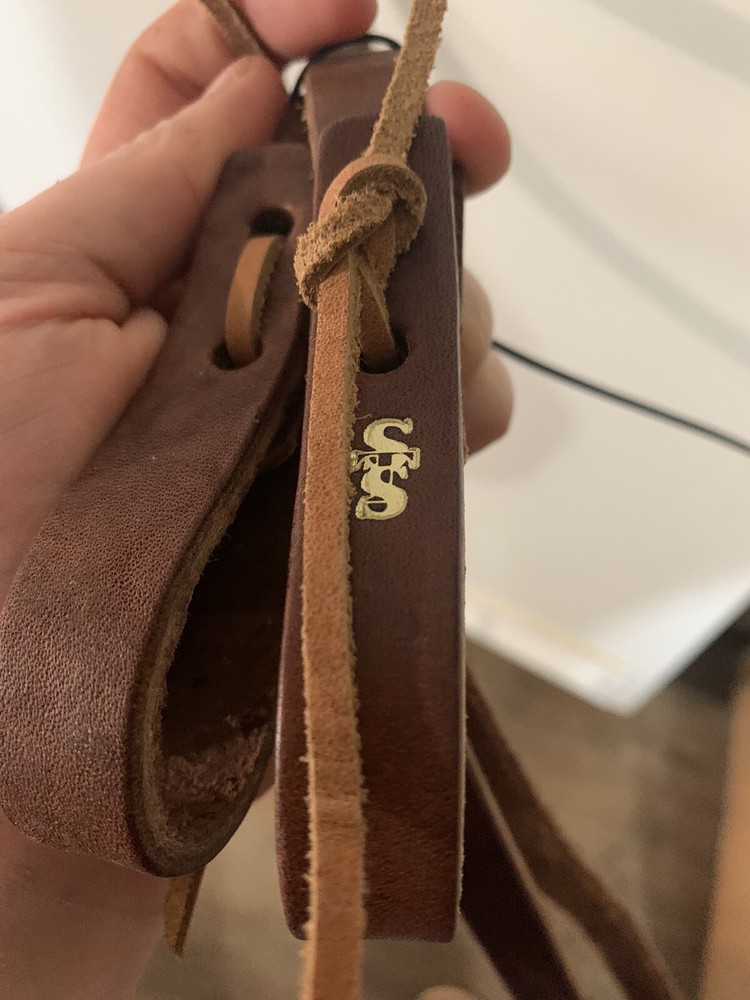 western leather split reins 8ft