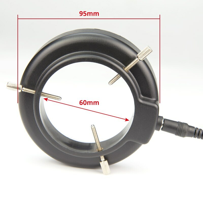 Adjustable 144 LED Ring Lamp Microscope Light Source Dia.60mm Inner AC90V-240V