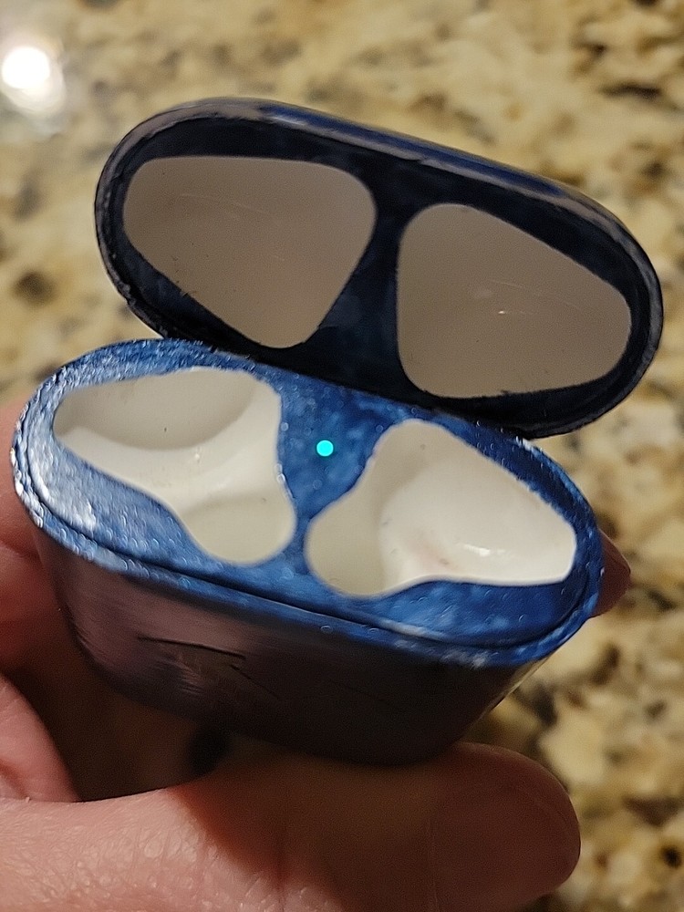 Apple AirPods Charging Case Only Replacement Blue BYU Trashed Customized