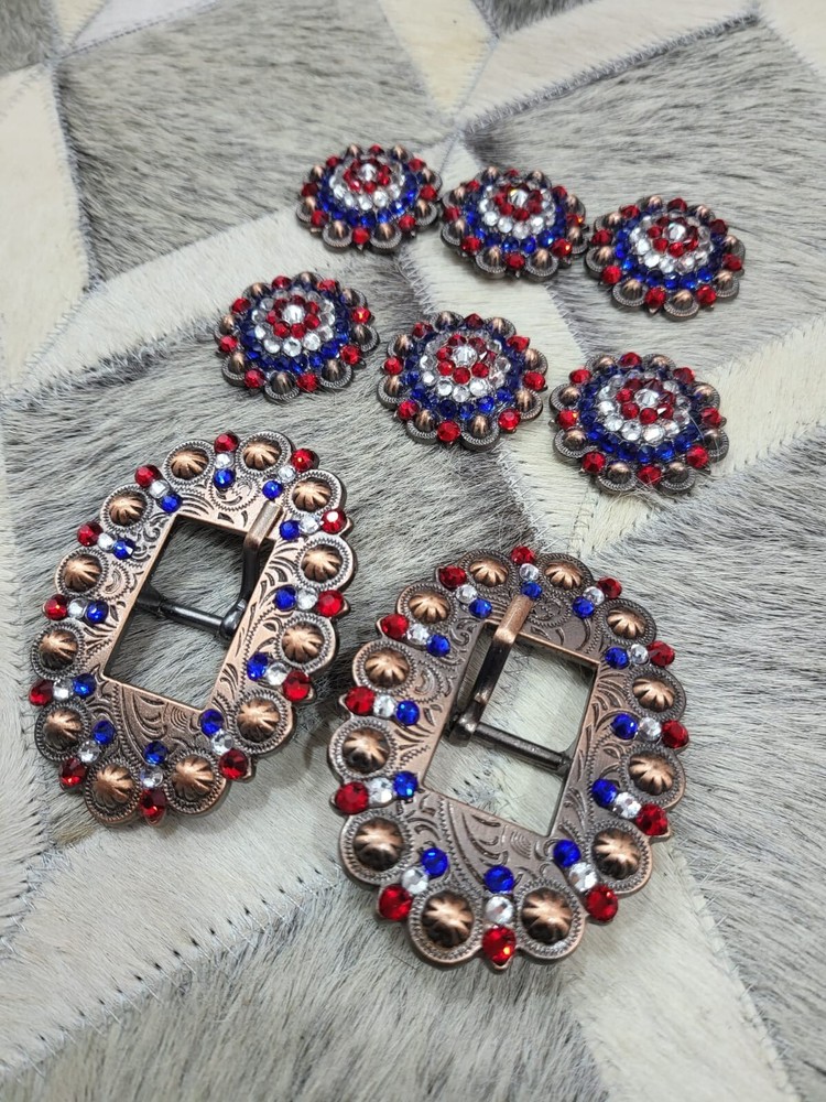 Decorated with Red royal white stones