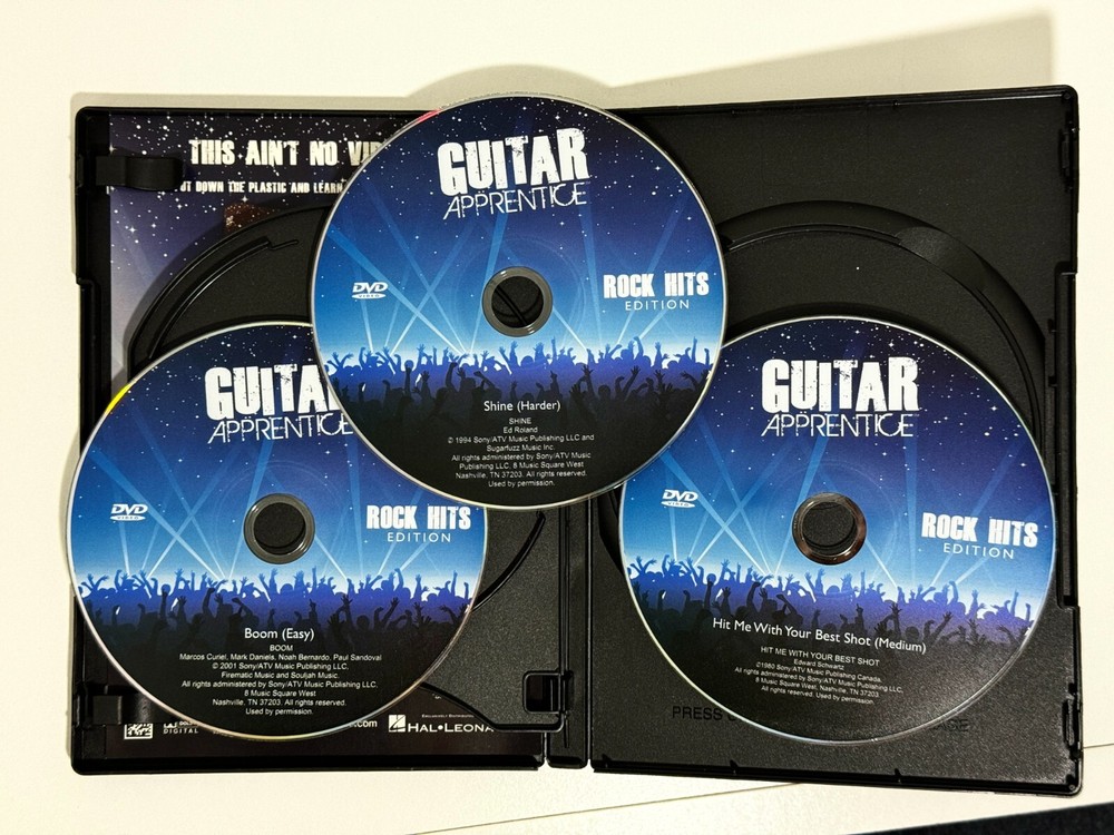 Guitar Apprentice - Rock Hits - 3 DVDs