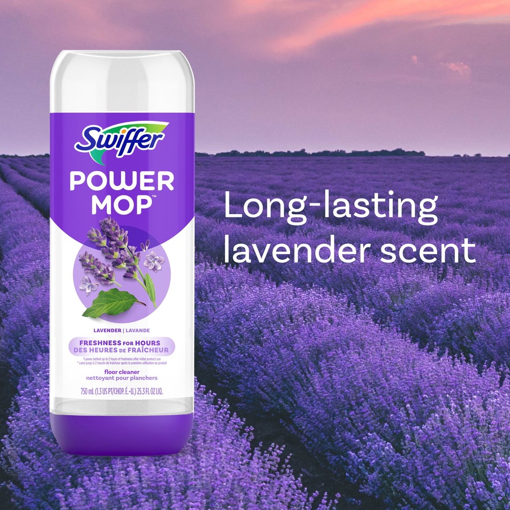 Power Mop Refill Solution, Tile, Vinyl, Laminate, Wood, Floor Cleaner, Lavender