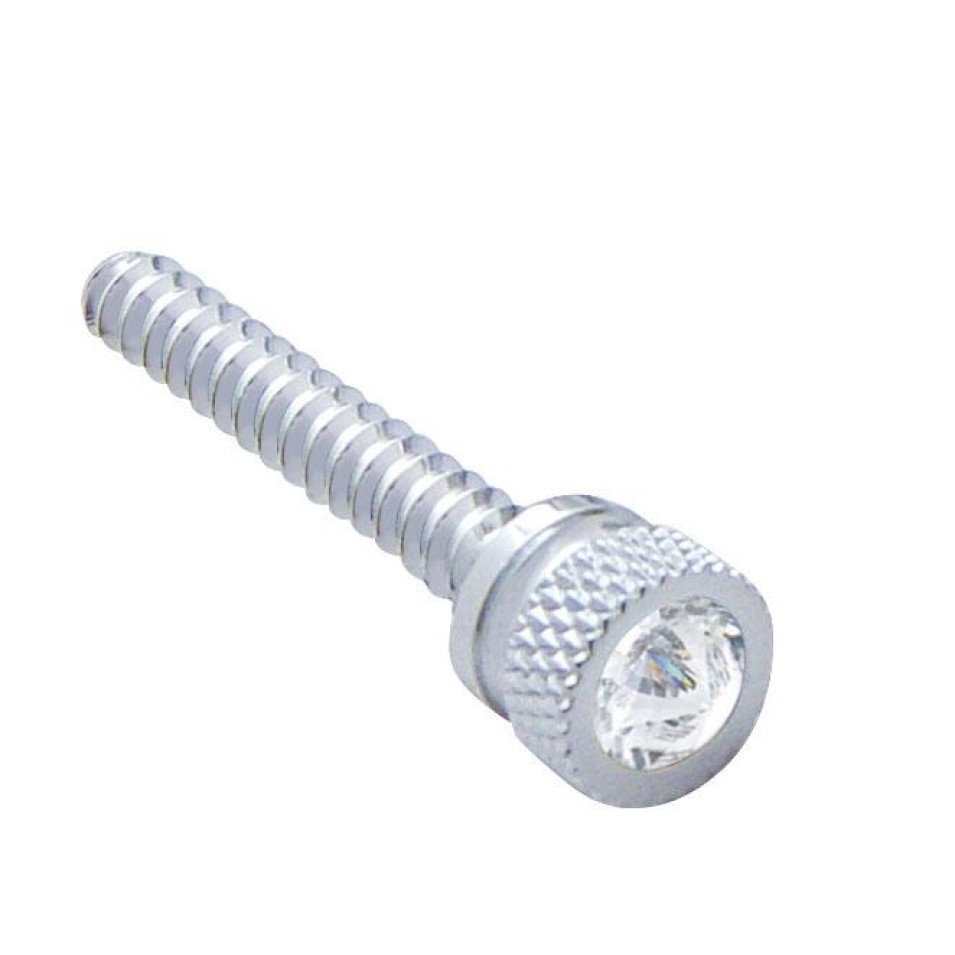 Freightliner Chrome Long Dash Screw - Clear Diamond