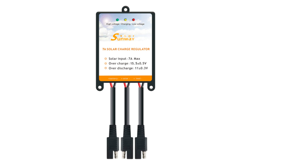 Charge Controller Solar Panels 12V Battery Regulator Maintainer Power SAE Plugs