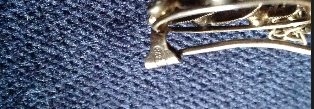 Russian antique silver brooches. 875 silver
