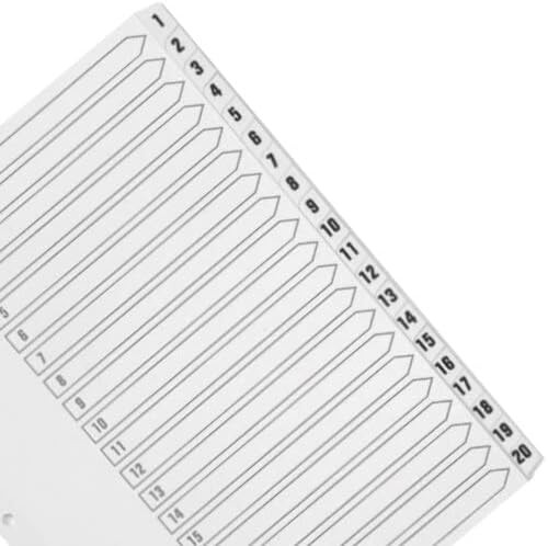 Q-Connect 1-20 Index Multi-punched Polypropylene White A4 1-20 Divider Polypropy