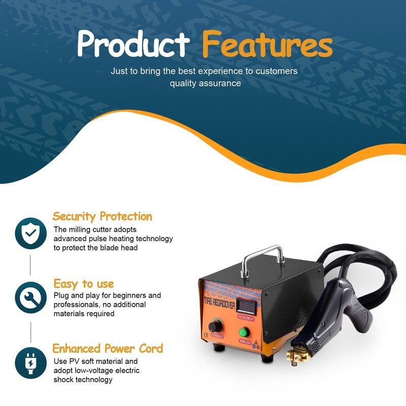 Truck Tire Groover Rubber Cutter Regroover Tyre Grooving Machine W/ Blade 1000W