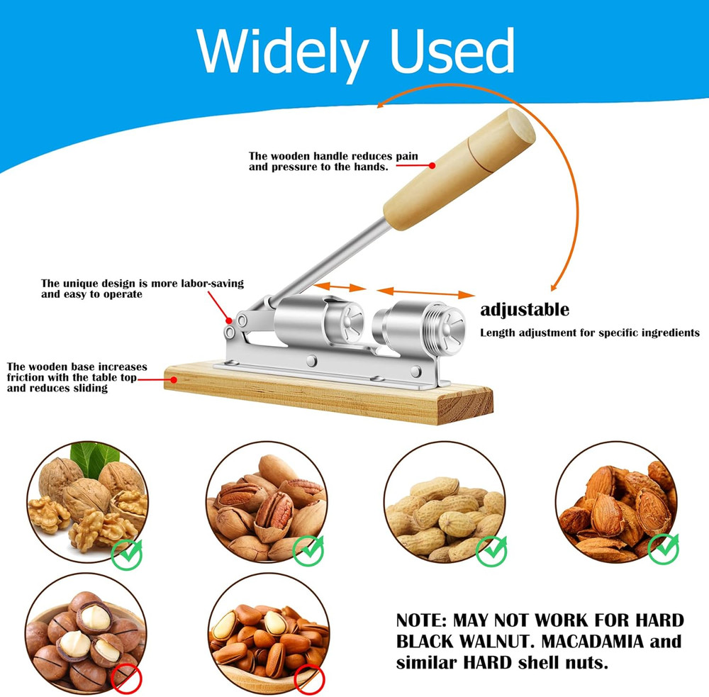 Nutcrackers for Nuts, Nut Crackers for Pecans, Heavy Duty Nut Cracking Tools, Ad