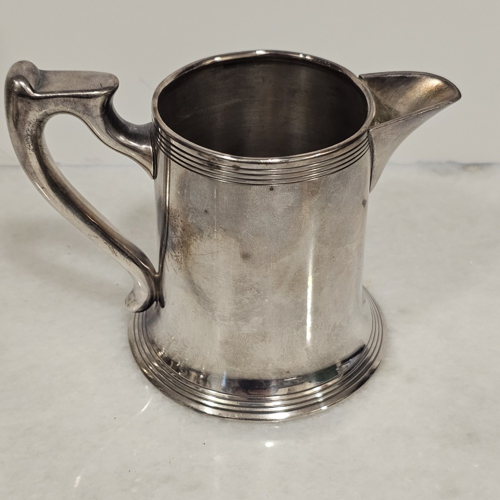 Poole Silver Co Sheffield Silverplated Coffee Tea Pot, Sugar Creamer 4 piece set