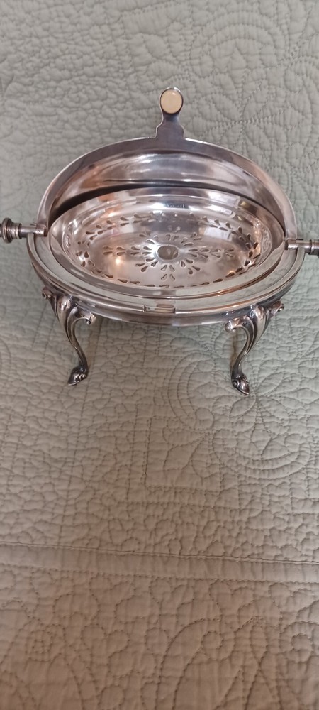 ANTIQUE JAMES DIXON & SONS ROLL TOP BUFFET SERVER