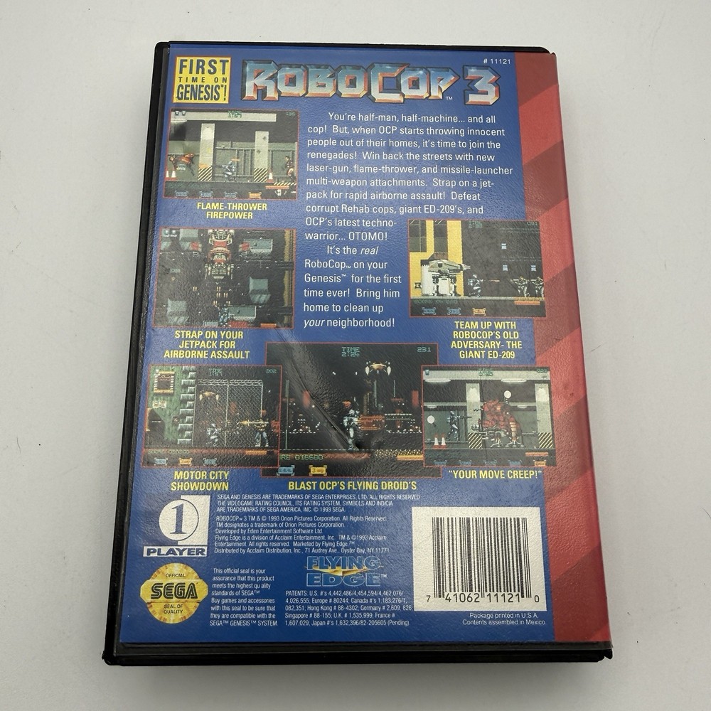 Robocop 3 Case (SEGA Genesis) Authentic BOX ONLY