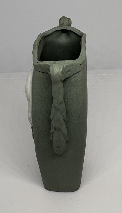 Antique German Commemorative Bisque Vase Kaiser Wilhelm Franz Joseph 1779 c.1914