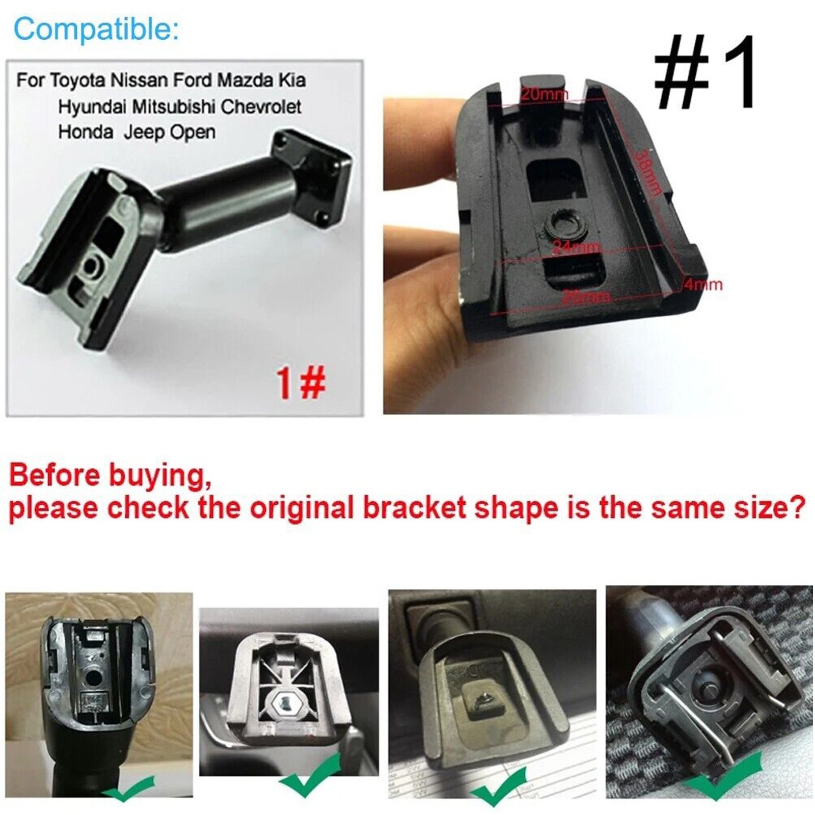 Car Rear View 4.3" LCD OEM Mirror Monitor with Backup Camera Parking Reverse Kit