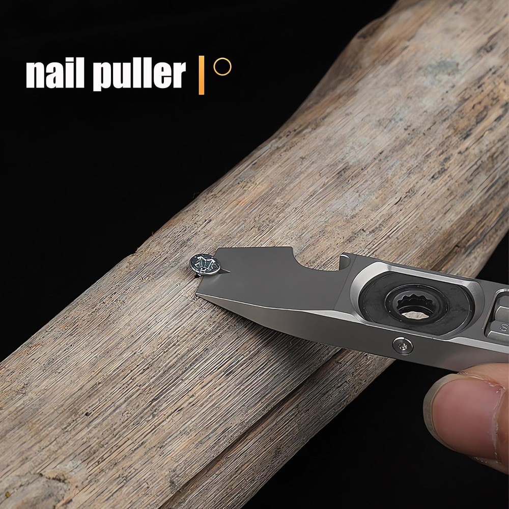 Titanium Pry Bar,Multi-tool,EDC Tool,Versatile Large, 03 Grey-l