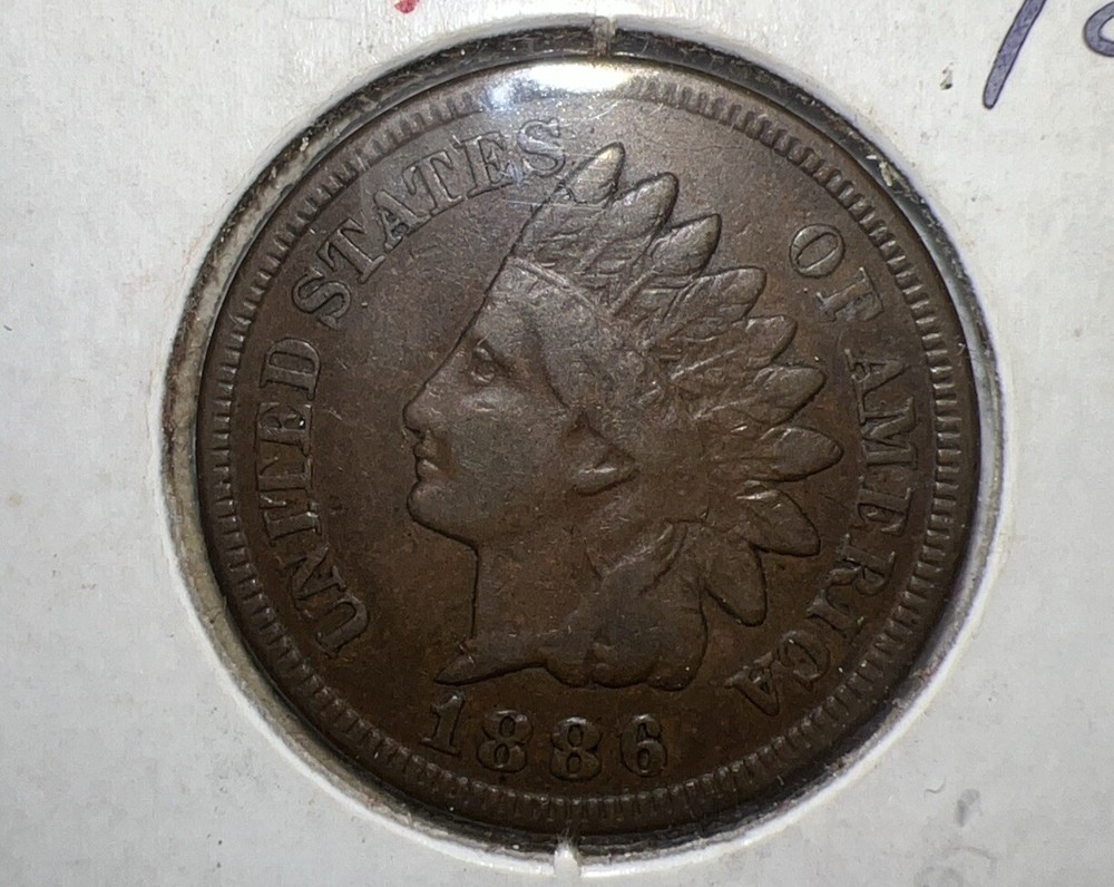 1886 TYPE 2 INDIAN HEAD PENNY SCARCE
