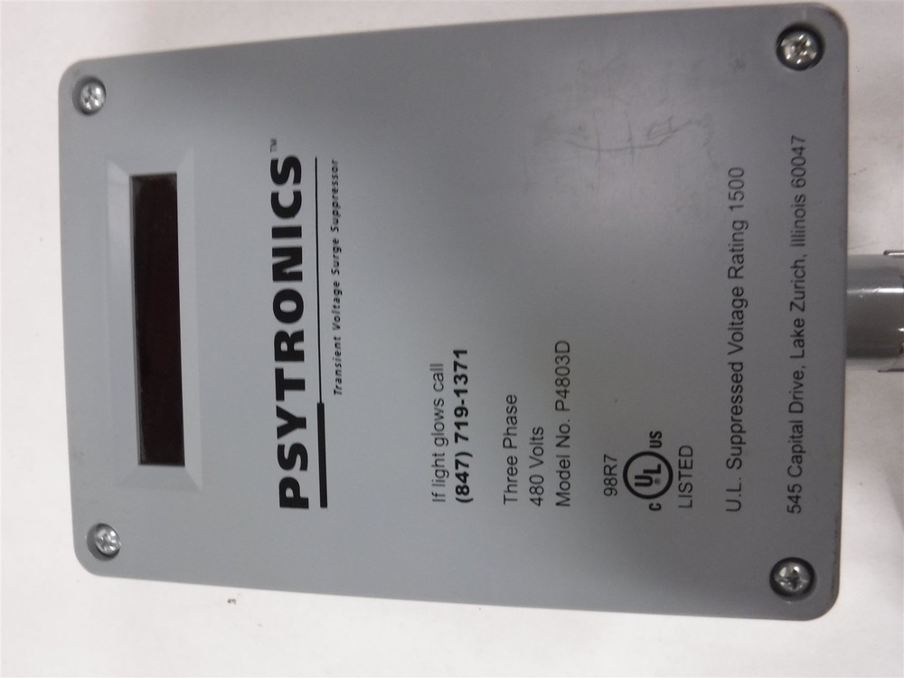 USED PSYTRONICS VOLTAGE SURGE SUPPRESSOR P4803D NICE Q4