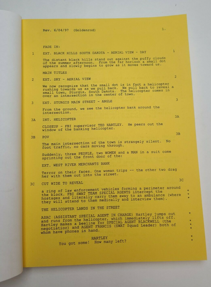 MERCURY RISING / Mark Rosenthal 1997 Screenplay, Bruce Willis savant secret code