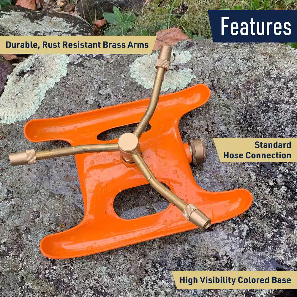 3-Arm Rotating Lawn Sprinkler