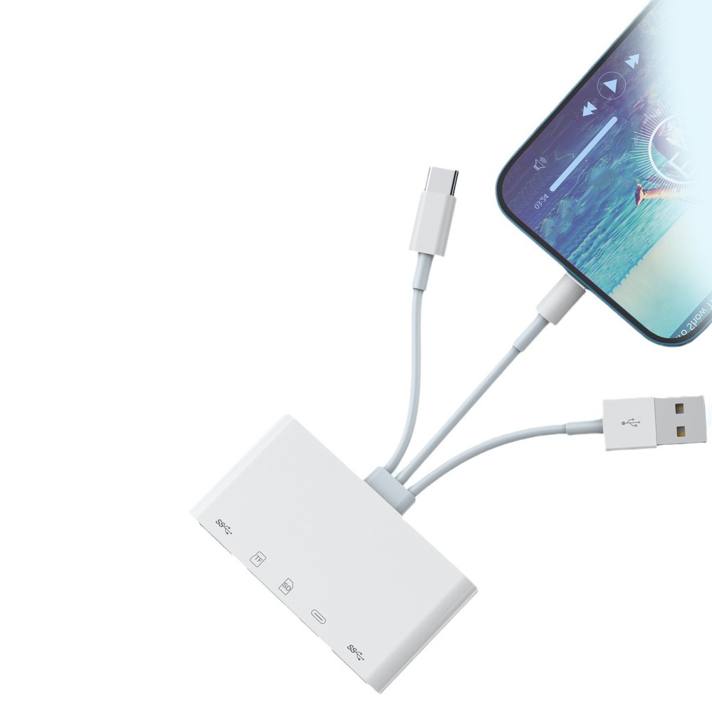 1PC 5 in 1 Memory Card Reader USB 3.0 OTG Adapter SD Card Reader For iPhone/iPad