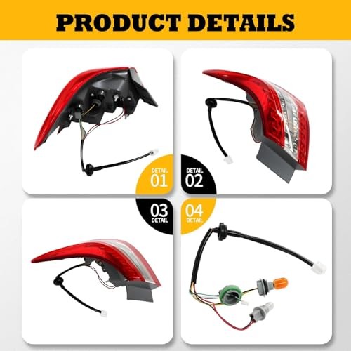 NI2805100 Outer Tail Light Assembly w/Bulbs Passenger Side Compatible with