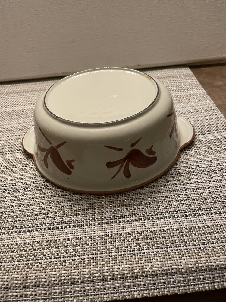 BAKER Sweden Brown Birds Design Oval 9” Ceramic