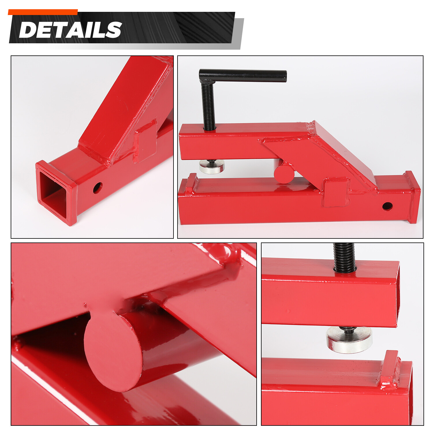 For Deere Bobcat Tractor Bucket 2" Clamp On Trailer Hitch Ball Mount Receiver