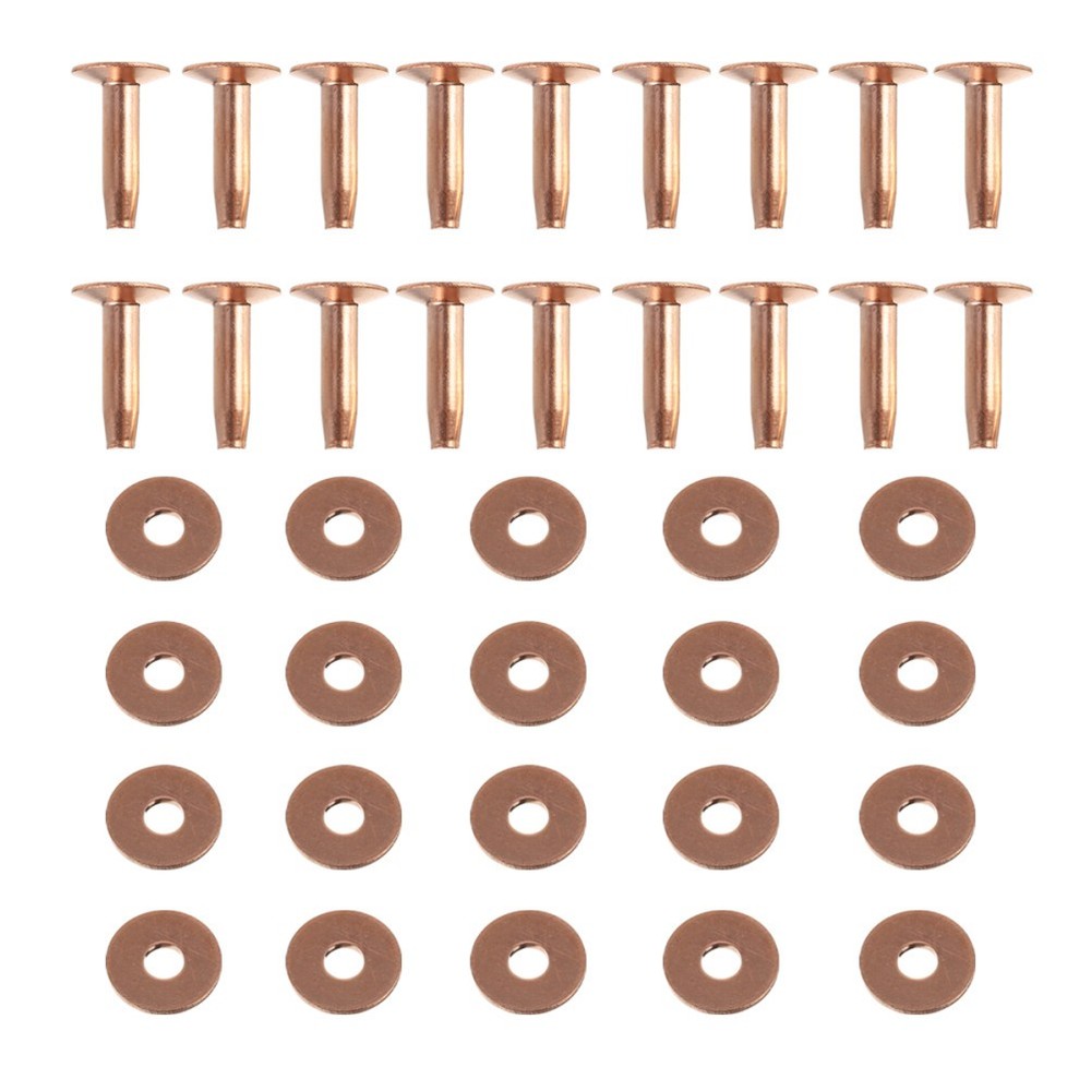 10 Sets Snaps and Rivets Kit Copper Rivets for Diy Rivets