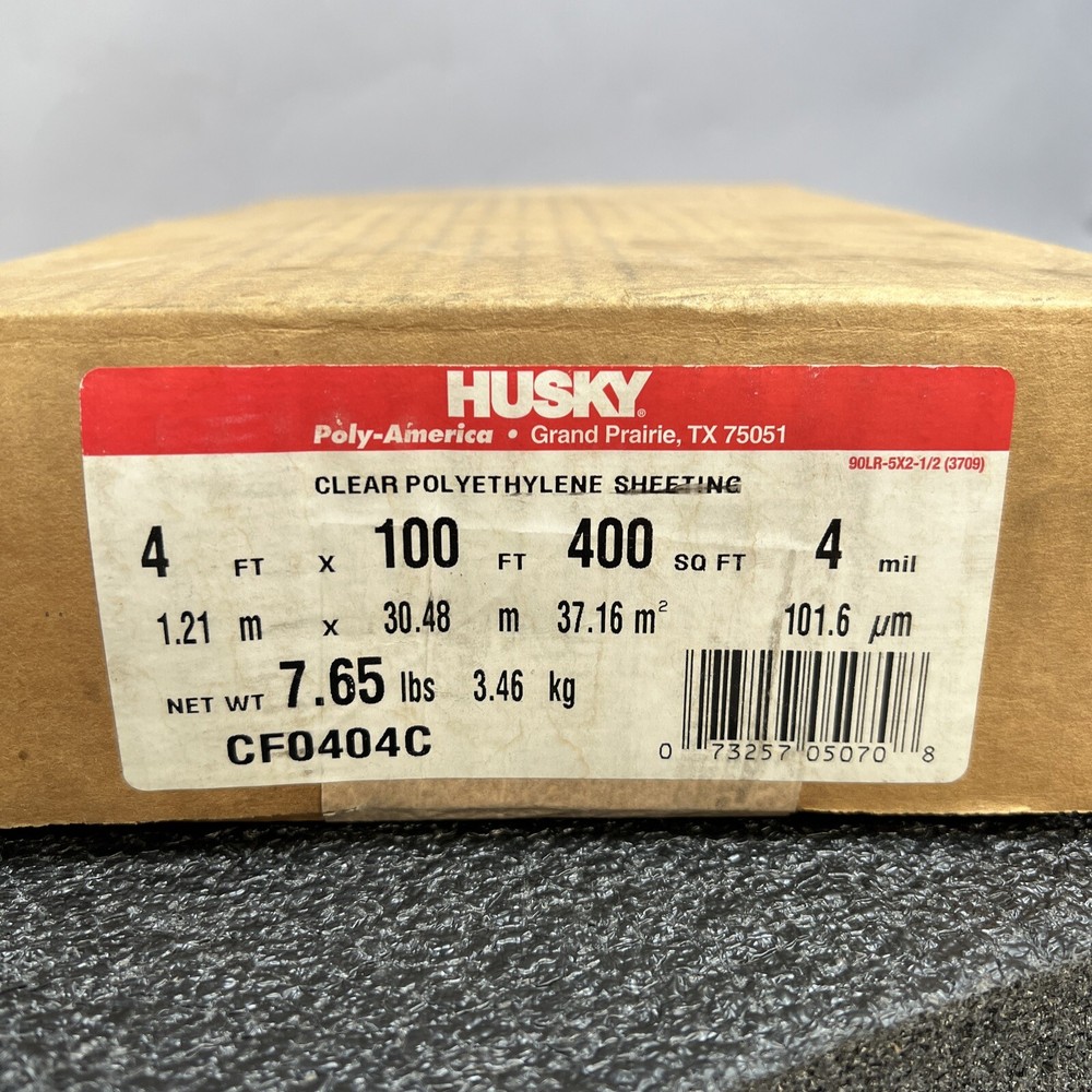 4 Ft. X 100 Ft. Clear Polyethylene 4 Mil Plastic Sheeting