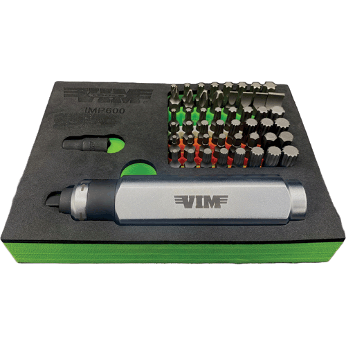 VIM Tools IMP600K Reversible 3/8" Drive Impact Driver with 48 Impact Bits